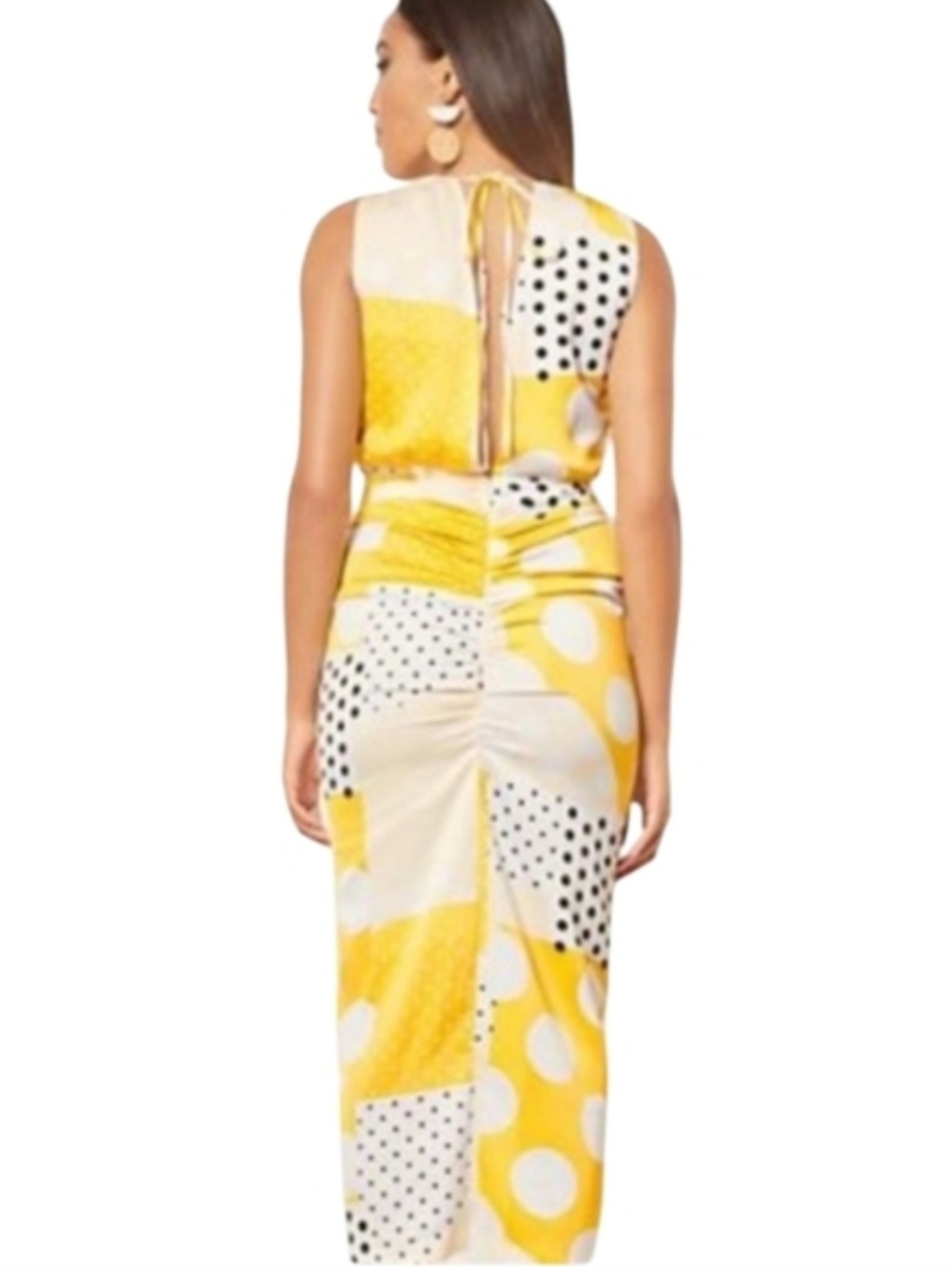 Eva Mendes For NY & Co Fabulous Polka Dot Faux Wrap Dress!! - Picture 4 of 17